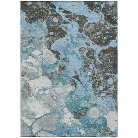 Dalyn Rugs Machine Washable Indoor/Outdoor Chantille Blue 5' x 7'6" Rug