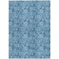 thumbnail image 1 of HomeRoots 626607 5 x 8 ft. Blue & Denim Blue Floral Washable Transitional Indoor & Outdoor Rectangle Area Rug, 1 of 9
