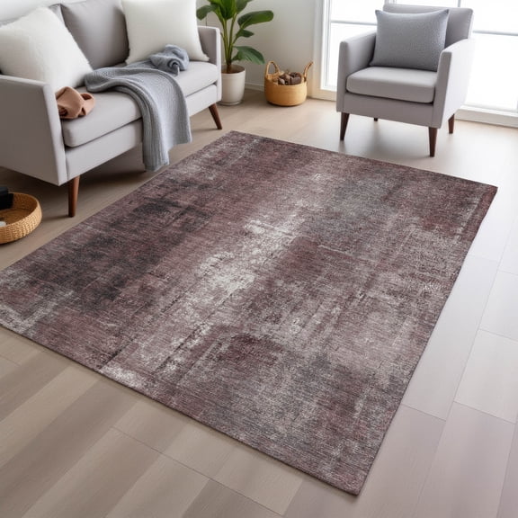 Addison Rugs Chantille Indoor/Outdoor Transitional Abstract Blush Machine Washable Rectangle Rug, 3' x 5'