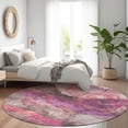 thumbnail image 1 of Addison Rugs Chantille Indoor/Outdoor Transitional Floral Blush Machine Washable Round Rug, 8' x 8', 1 of 7