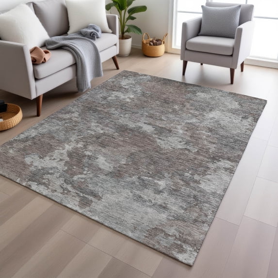 Addison Rugs Chantille Indoor/Outdoor Transitional Abstract Brown Machine Washable Rectangle Rug, 10' x 14'