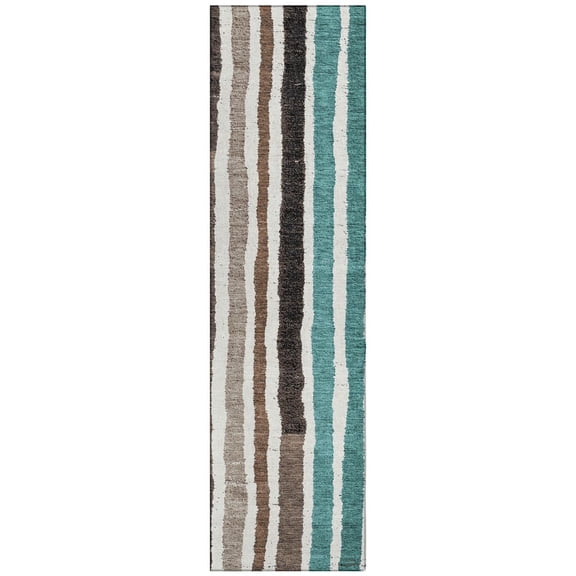 Dalyn Rugs Machine Washable Indoor/Outdoor Chantille Brown 2'3" x 7'6" Runner Rug