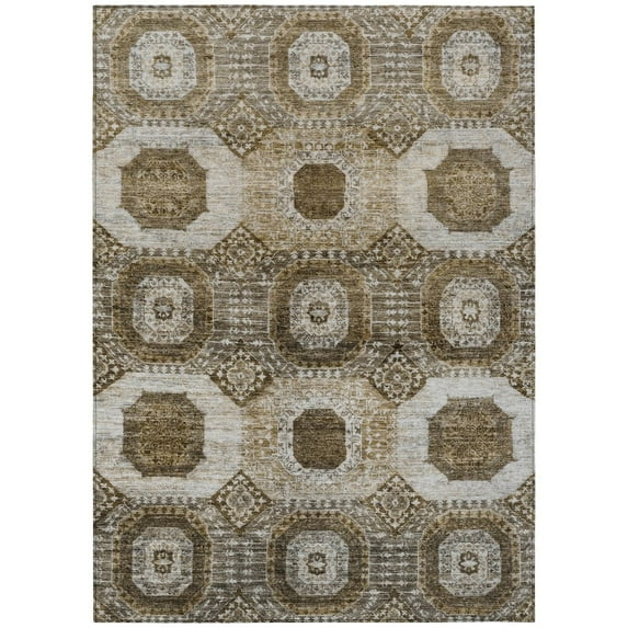 Dalyn Rugs Machine Washable Indoor/Outdoor Chantille Brown 9' x 12' Rug