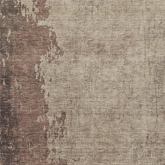 HomeRoots 625329 9 x 12 ft. Chocolate & Taupe Abstract Washable Transitional Indoor & Outdoor Rectangle Area Rug