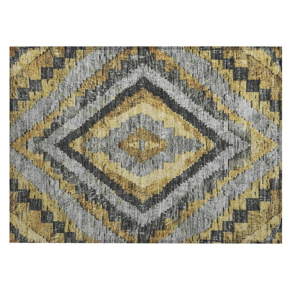 Dalyn Rugs Machine Washable Indoor/Outdoor Chantille Gold 1'8" x 2'6" Rug