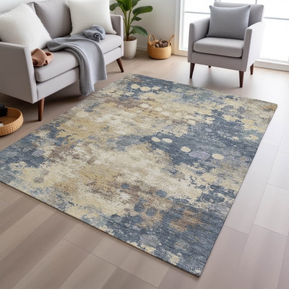 Addison Rugs Chantille Indoor/Outdoor Transitional Abstract Gold Machine Washable Rectangle Rug, 10' x 14'