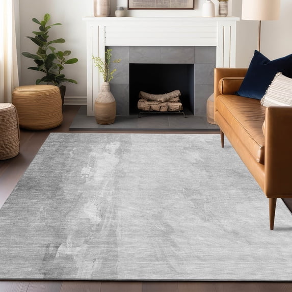 Addison Rugs Chantille Indoor/Outdoor Transitional Abstract Gray Machine Washable Rectangle Rug, 10' x 14'