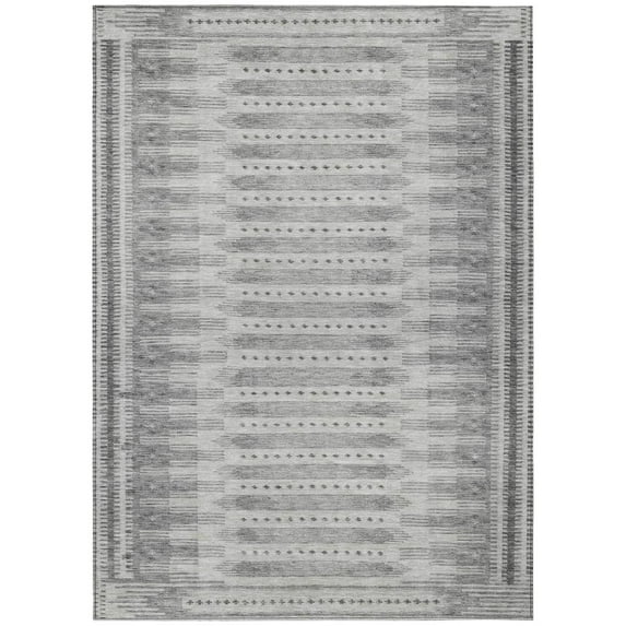 Dalyn Rugs Machine Washable Indoor/Outdoor Chantille Gray 2'6" x 3'10" Rug