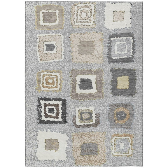 Dalyn Rugs Machine Washable Indoor/Outdoor Chantille Gray 3' x 5' Rug