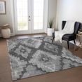 thumbnail image 1 of HomeRoots 624915 9 x 12 ft. Gray & Charcoal Aztec Washable Transitional Indoor & Outdoor Rectangle Area Rug, 1 of 8