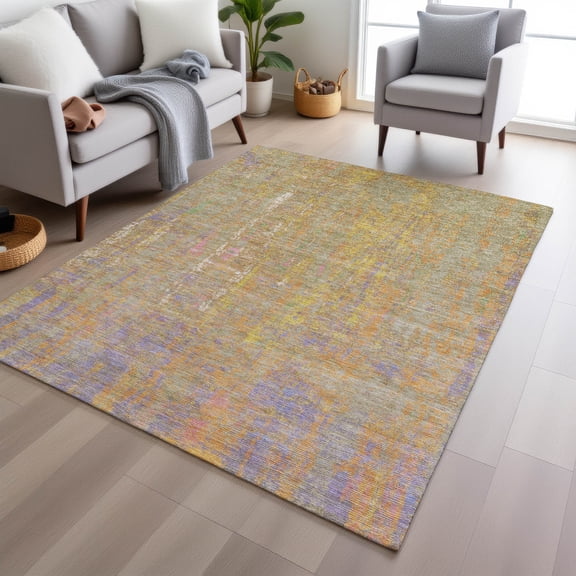 Addison Rugs Chantille Indoor/Outdoor Transitional Abstract Green Machine Washable Rectangle Rug, 10' x 14'