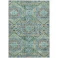 thumbnail image 1 of HomeRoots 626170 3 x 5 ft. Green & Pale Aqua Moroccan Washable Traditional Indoor & Outdoor Rectangle Area Rug, 1 of 9