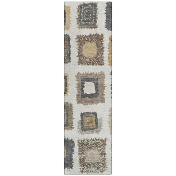 Dalyn Rugs Machine Washable Indoor/Outdoor Chantille Ivory 2'3" x 7'6" Runner Rug