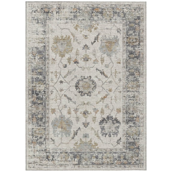 Dalyn Rugs Machine Washable Indoor/Outdoor Chantille Ivory 5' x 7'6" Rug