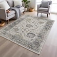 thumbnail image 1 of Addison Rugs Chantille Indoor/Outdoor Traditional Border Ivory Machine Washable Rectangle Rug, 9' x 12', 1 of 8