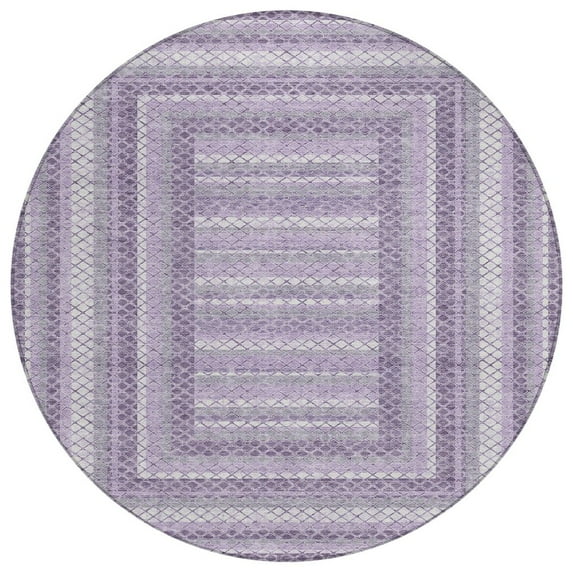 Dalyn Rugs Machine Washable Indoor/Outdoor Chantille Lavender 8' x 8' Round Rug