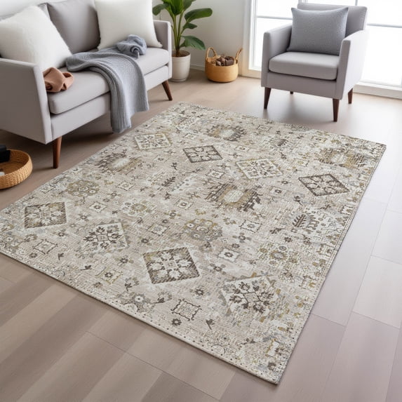 Addison Rugs Chantille Indoor/Outdoor Traditional Global Linen Machine Washable Rectangle Rug, 8' x 10'