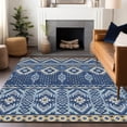 thumbnail image 1 of Addison Rugs Chantille Indoor/Outdoor Transitional Aztec Navy Machine Washable Rectangle Rug, 9' x 12', 1 of 8