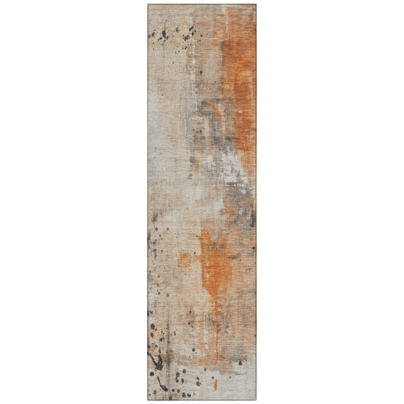 Dalyn Rugs Machine Washable Indoor/Outdoor Chantille Orange 2'3" x 7'6" Runner Rug