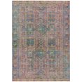 thumbnail image 1 of HomeRoots 625913 5 x 8 ft. Orange & Teal Blue Geometric Washable Transitional Indoor & Outdoor Rectangle Area Rug, 1 of 9