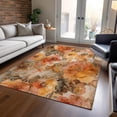 thumbnail image 1 of Addison Rugs Chantille Indoor/Outdoor Transitional Floral Orange Machine Washable Rectangle Rug, 9' x 12', 1 of 8