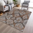 thumbnail image 1 of Addison Rugs Chantille Indoor/Outdoor Transitional Panels Paprika Machine Washable Rectangle Rug, 5' x 7'6", 1 of 8