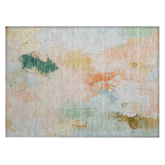 Dalyn Rugs Machine Washable Indoor/Outdoor Chantille Peach 1'8" x 2'6" Rug