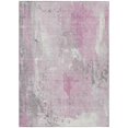 thumbnail image 1 of HomeRoots 622401 10 x 14 ft. Pink & Gray Abstract Washable Transitional Indoor & Outdoor Rectangle Area Rug, 1 of 9