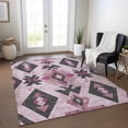 thumbnail image 1 of Addison Rugs Chantille Indoor/Outdoor Transitional Aztec Pink Machine Washable Rectangle Rug, 9' x 12', 1 of 8