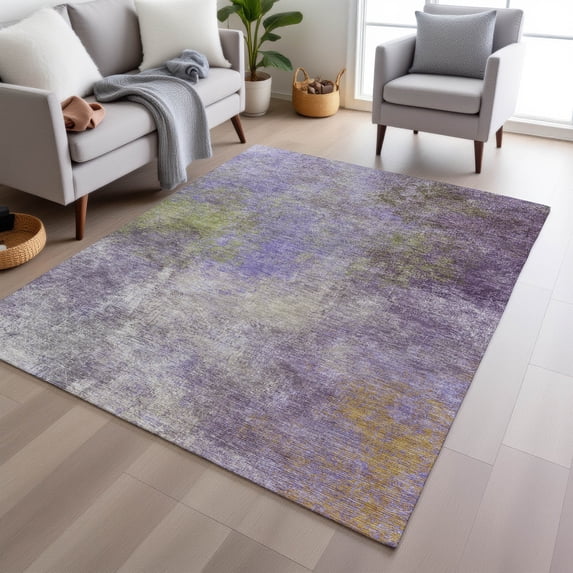 Addison Rugs Chantille Indoor/Outdoor Transitional Abstract Purple Machine Washable Rectangle Rug, 10' x 14'