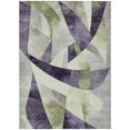 thumbnail image 1 of HomeRoots 622269 10 x 14 ft. Purple & Olive Green Abstract Washable Transitional Indoor & Outdoor Rectangle Area Rug, 1 of 9
