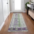 thumbnail image 1 of Addison Rugs Chantille Indoor/Outdoor Transitional Stripes Purple Machine Washable Runner Rug, 2'3" x 7'6", 1 of 8