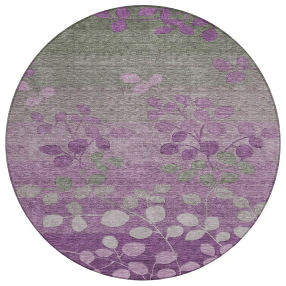 Dalyn Rugs Machine Washable Indoor/Outdoor Chantille Purple 8' x 8' Round Rug