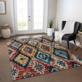 thumbnail image 1 of Addison Rugs Chantille Indoor/Outdoor Transitional Aztec Rust Machine Washable Rectangle Rug, 8' x 10', 1 of 8