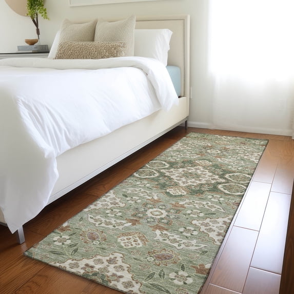 Addison Rugs Chantille Indoor/Outdoor Traditional Global Sage Machine Washable Runner Rug, 2'3" x 7'6"