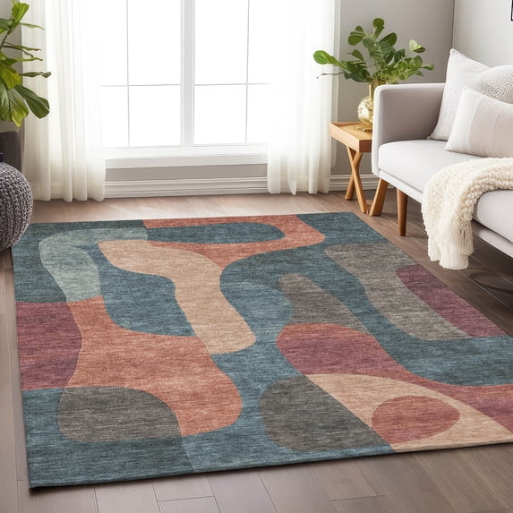 Addison Rugs Chantille Indoor/Outdoor Transitional Abstract Sage Machine Washable Rectangle Rug, 8' x 10'