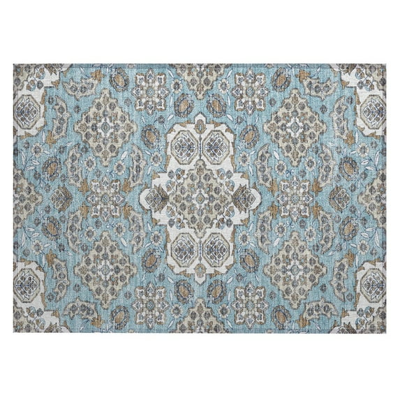 Dalyn Rugs Machine Washable Indoor/Outdoor Chantille Sky 1'8" x 2'6" Rug