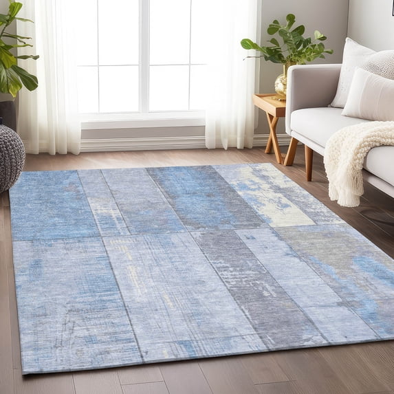 Addison Rugs Chantille Indoor/Outdoor Transitional Geometric Sky Machine Washable Rectangle Rug, 5' x 7'6"