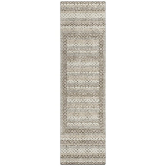 Dalyn Rugs Machine Washable Indoor/Outdoor Chantille Taupe 2'3" x 7'6" Runner Rug