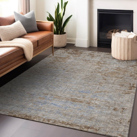 Addison Rugs Chantille Indoor/Outdoor Transitional Modern Taupe Machine Washable Rectangle Rug, 9' x 12'