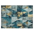 thumbnail image 1 of Dalyn Rugs Machine Washable Indoor/Outdoor Chantille Teal 1'8" x 2'6" Rug, 1 of 7