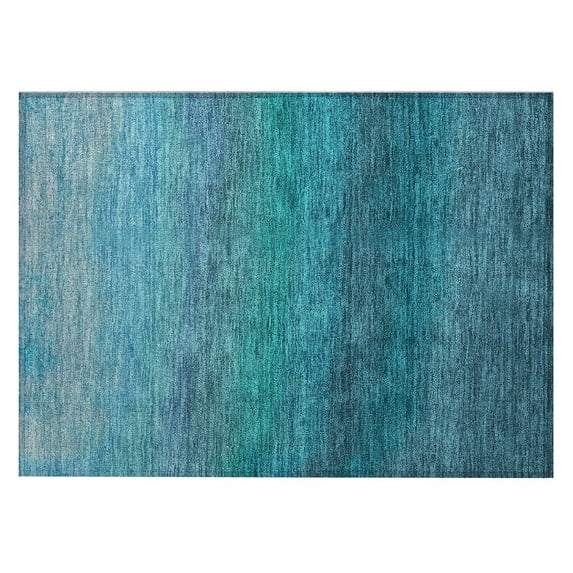 Dalyn Rugs Machine Washable Indoor/Outdoor Chantille Teal 1'8" x 2'6" Rug