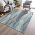thumbnail image 1 of Addison Rugs Chantille Indoor/Outdoor Transitional Waves Teal Machine Washable Rectangle Rug, 10' x 14', 1 of 8