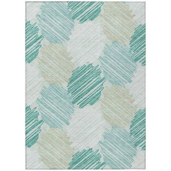 Dalyn Rugs Machine Washable Indoor/Outdoor Chantille Teal 10' x 14' Rug