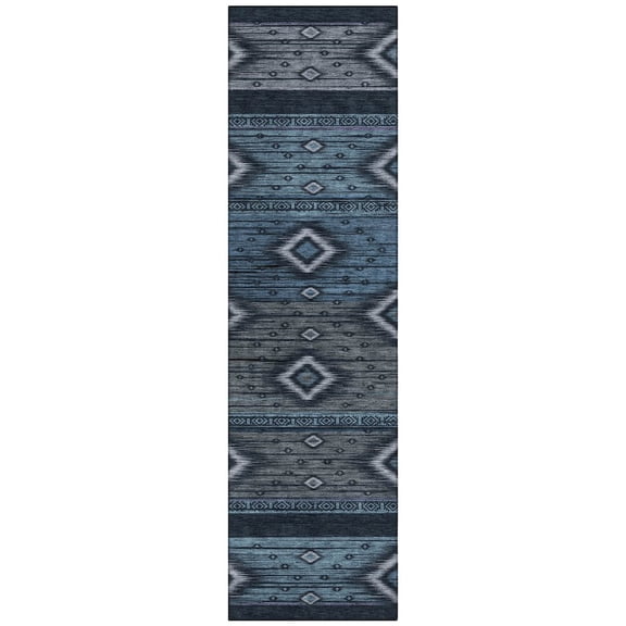 Dalyn Rugs Machine Washable Indoor/Outdoor Chantille Teal 2'3" x 7'6" Runner Rug