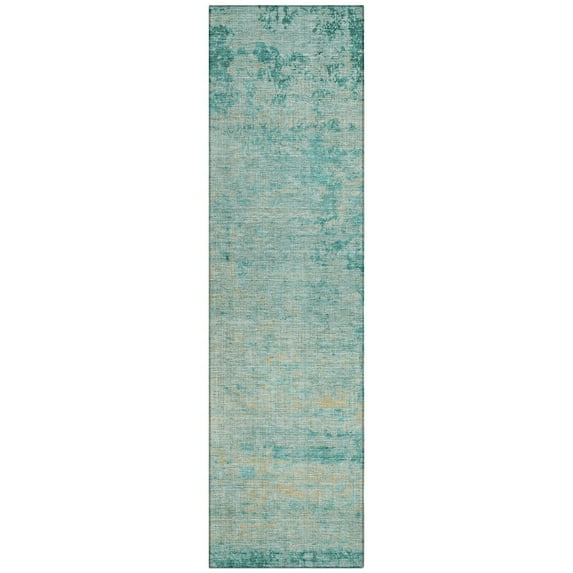 Dalyn Rugs Machine Washable Indoor/Outdoor Chantille Teal 2'3" x 7'6" Runner Rug