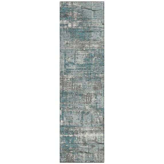 Dalyn Rugs Machine Washable Indoor/Outdoor Chantille Teal 2'3" x 7'6" Runner Rug