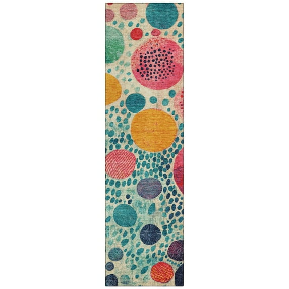 Dalyn Rugs Machine Washable Indoor/Outdoor Chantille Teal 2'3" x 7'6" Runner Rug