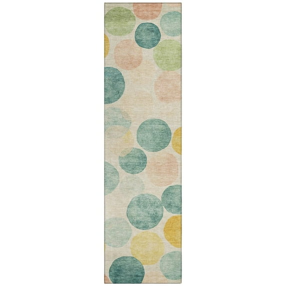 Dalyn Rugs Machine Washable Indoor/Outdoor Chantille Teal 2'3" x 7'6" Runner Rug