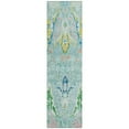 thumbnail image 1 of Dalyn Rugs Machine Washable Indoor/Outdoor Chantille Teal 2'3" x 7'6" Runner Rug, 1 of 7